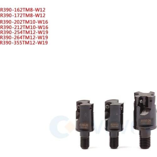 1Pcs R390-16-2TM8-W12 CNC Machine Tools High Quality 2T 4T 5T Lock Tooth Milling Cutter Head Adaptation R390-11T3 Carbide Blade