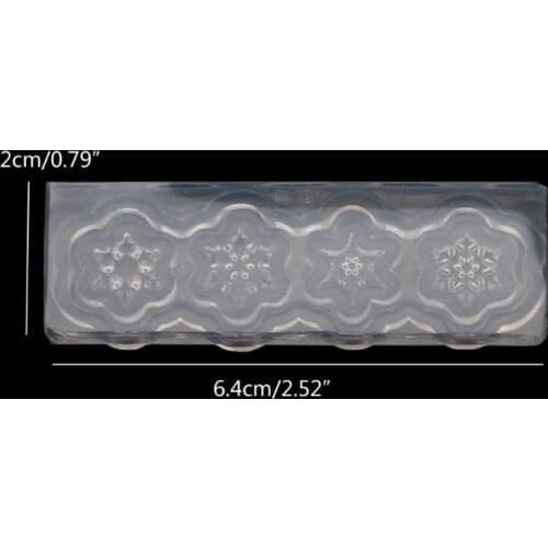 Handmade Mini Size 3D Carving Snowflake Nail Art Silicone Mold Small Snowflake Resin Casting Jewelry Mold Art Craft Tool