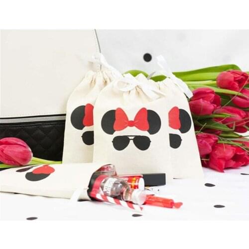 Party Favor Mouse bag custom wedding welcome gift bags bachelorette drawstring bag survival kit hangovers Kit bag goodies bag