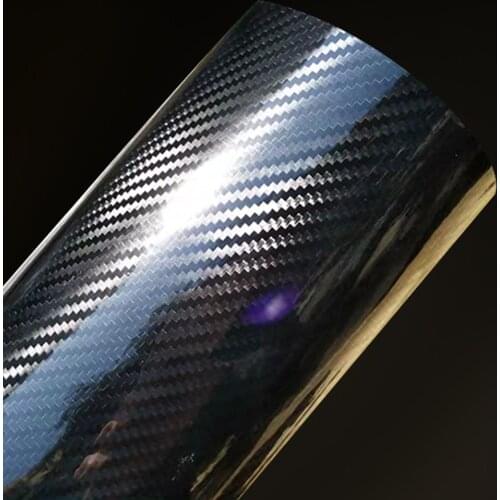 Ultra Glossy black Carbon Fiber Vinyl Car Wrap Film Bubble Free For Car Sticker Laptop Skin Phone Cover Motorcycle Vehicle Decal