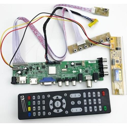 DS.D3663LUA.A81 DVB-T2/T/C digital TV universal LCD driver board 15-32inch full kit for 30pin 1ch,6-bit 1pcs lamp screen 366311