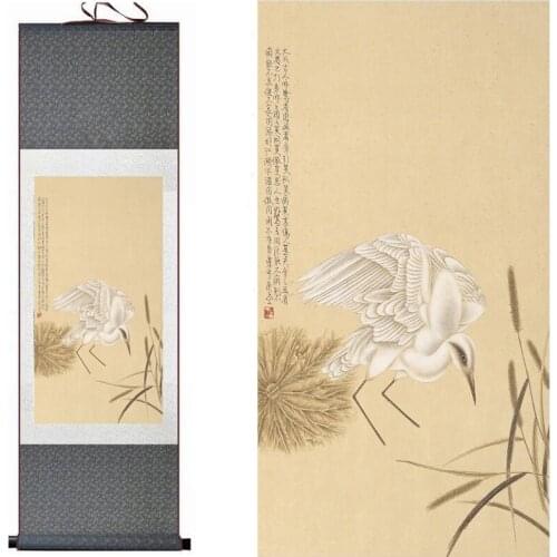 Spring Flower painting Home Office Decoration Chinese scroll painting flower art painting Chinese paintingPrinted painting