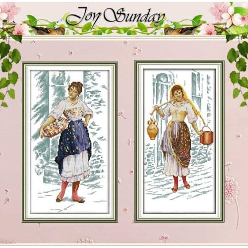 Working woman Patterns Counted Cross Stitch 11CT 14CT Cross Stitch Set Wholesale Cross-stitch Kit Embroidery Needlework