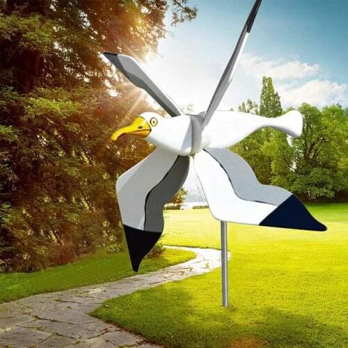 1pc Windmill Seagull For Garden Lawn Windmill Whirligig-Asuka Series Wind Spinner Garden Yard Decor Handmade Plastic Kids Toys