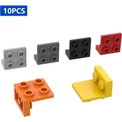 10pcs bricks 99207 1x2-2x2 DIY Building Blocks Inverted Direction Bracket Wall Plate Building Blocks Bricks Educational Toys