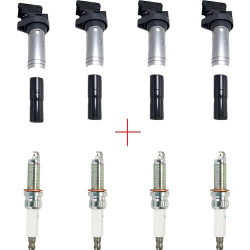 12138616153 12120039664 Ignition Coil/Spark Plug Kit for BMW E84 X4 E83 F25 X3 E53 E70 F15 X5 E71 E72 F16 X6 E86 E85 E89 Z4