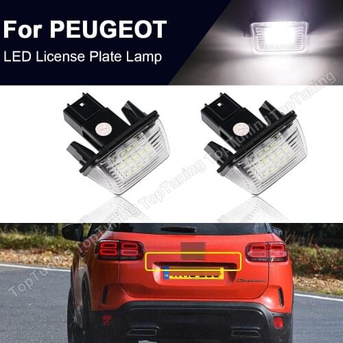 2PCS LED Car License Plate Light Lamp For Peugeot 206 207 306 307 308 406 407 Partner For Citroen C3 C4 C5 Berlingo Saxo Xsara