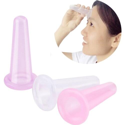 4PCS Silicone Facial Cupping Set For Face Neck Back Eyes Massage Anti-Wrinkle Suction Massager Vacuum Cupping Cup Health Care