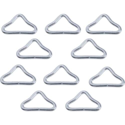 5/10/50 Pcs Triangle Ring Buckle V-shaped Metal Stainless Steel Trampoline Accessory Rugged Safety Replacement Repair Supplies