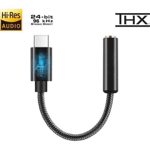 HIFI DAC Earphones Amplifier Type-C to 3.5mm Audio Adapter Hi-res Super Earphones Converter Lossless Conexant/ Qualcomm chip