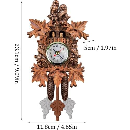 Cuckoo Clocks German Black Forest Wooden Vintage Nordic Style Cuckoo Wall Alarm Clock For Living Room Home Decoration L3