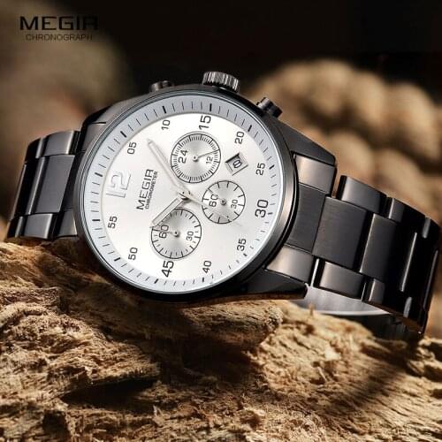 Relogio Masculino Brand Fashion Men Watch 2019 Luxury Brand MEGIR Military Male Watch Chronograph Waterproof Men Watches 2019