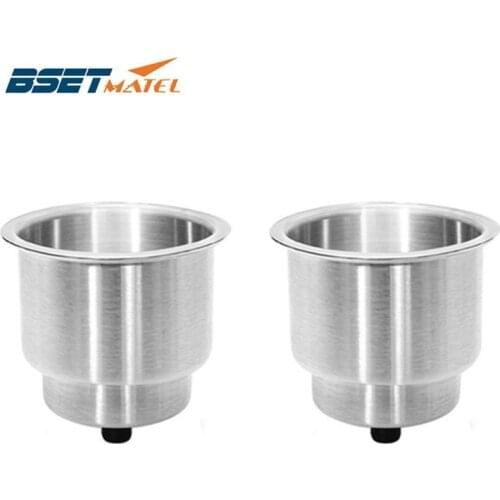 Stainless Steel 304 Cup Drink Holder Can Bottle Holder Stand Mount Support Auto Car Marine Boat Truck RV Fishing Box