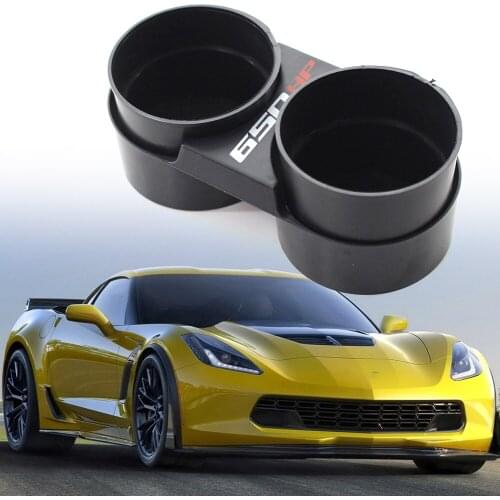 Dual Cup Drink Holder Extendable Retractable Multi-function Shelf Car Interior Products for Chevrolet Corvette C7 2014-2020