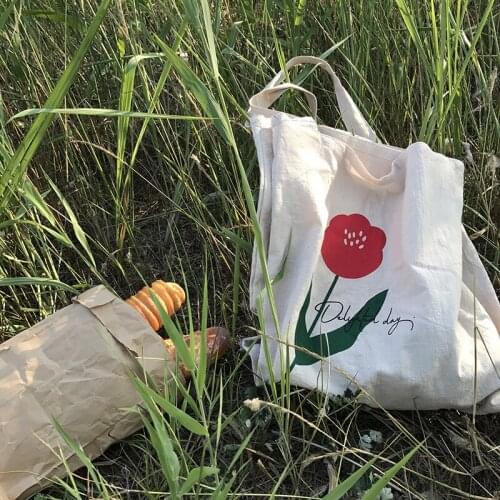 Women Canvas Tote Bag Fashion Korean Cloth Reusable Shopping Bag Casual Lady Shoulder Large Capacity shopper Bag Female Handbags