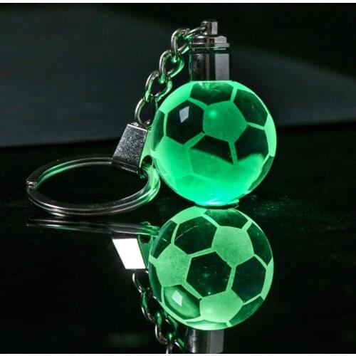 Crystal Ball Glowing Pendant Novelty Night Glowing Electronic Glowing Bubble Glass Ball Keychain Accessories Wholesale