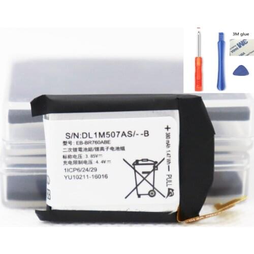 ISUNOO 380mAh EB-BR760ABE Battery for Samsung Gear 3 Frontier Gear S3 Classic EB-BR760A SM-R760 SM-R765 SM-R765S SM-R770 +Tools