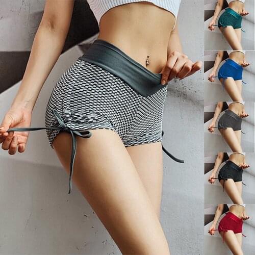 Summer Womens Sport Shorts Sexy Seamless High Waist Shorts Gym Training Run Fitness Clothes Honeycomb Stereo Hip Lift Tights