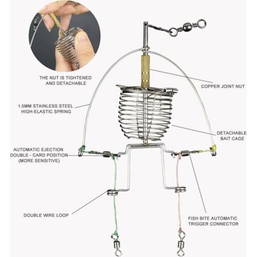 Multifunctional Semi automatic fishing device Artifact For Lure Lazy Fishing Hook Nesting Device Bait thrower Outdoor Supplies