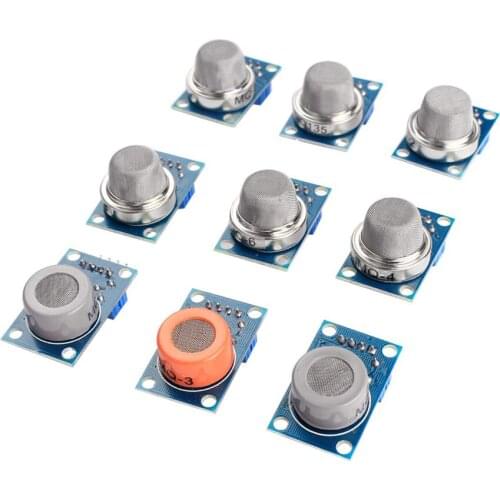 Diymore Gas Detection Sensor Module MQ-2 MQ-3 MQ-4 MQ-5 MQ-6 MQ-7 MQ-8 MQ-9 MQ-135 Gas Sensor Module Starter Kit for Arduinos