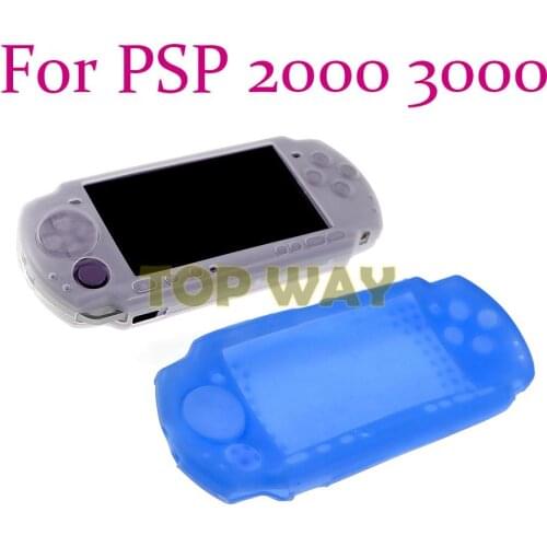 ChengChengDianWan 15pcs/lot Soft Silicone Rubber Case Cover for PSP 2000 3000 Controller For PSP 3000 Soft Protective Case Cover