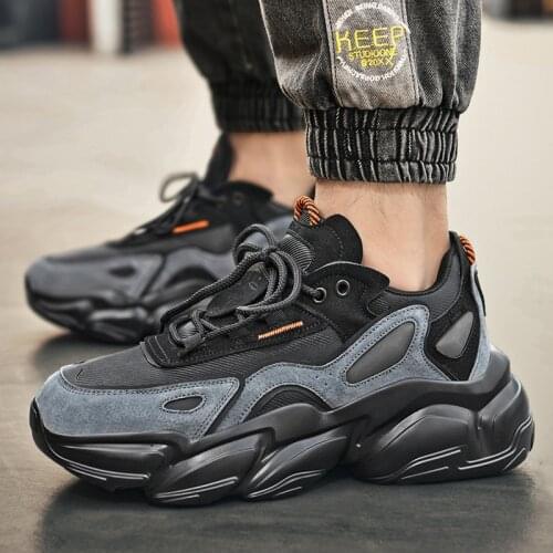 Outdoor Men Sneakers Chunky Men Running Shoes Non-slip Trainers Big Men Sport Shoes Comfort Men Walking Shoes Tenis Masculino