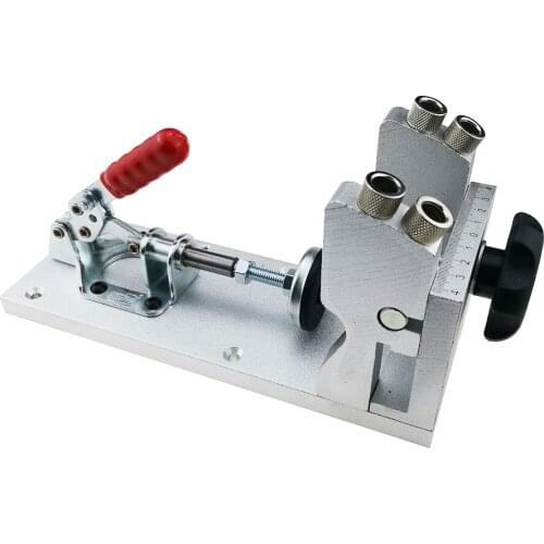 Carpentry Pocket Hole Fixture System Guide Carpenter Toolkit Inclined Hole Drill Tool Camp 9.5mm Drill Tool Kit HT174