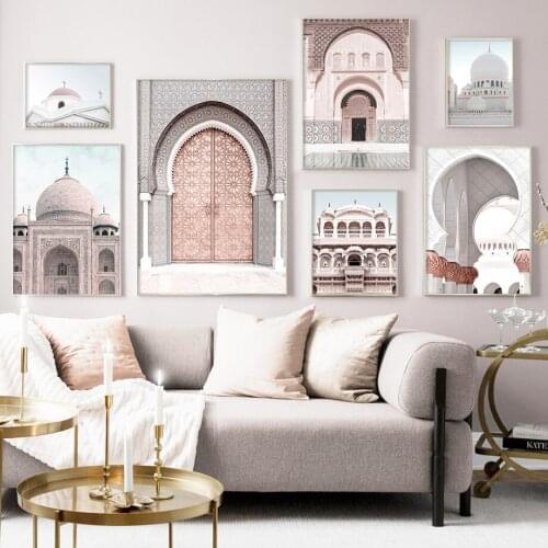 Sheikh Zayed Grand Mosque East Gate Wall Art Canvas Painting Nordic Posters And Prints Wall Pictures For Living Room Home Decor