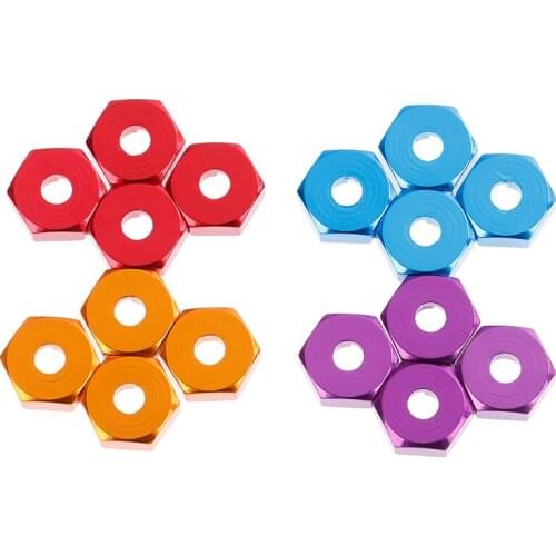 4Pcs/set Aluminum RC Wheel Hex Nut With Pins Drive Hubs 4P HSP 102042 1/10 Upgrade Parts For 4WD Car Himoto