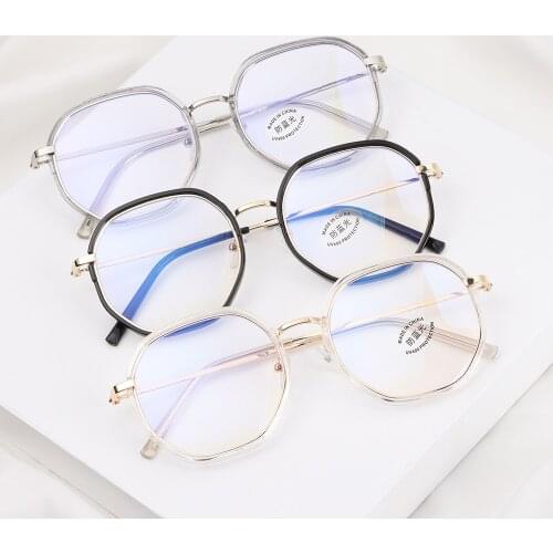 Ultralight Anti Blue Light Myopia Glasses Unisex Optical Computer Eyeglasses Women Retro Round Metal Frame Eyewear -1.00~-4.00