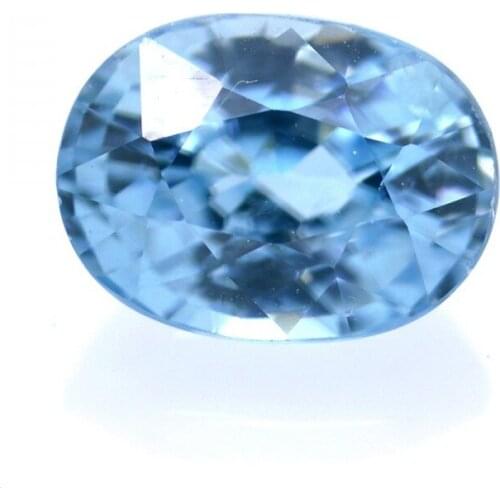 2,38 ct Natural Blue Zircon Oval Cut
