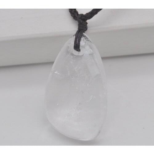 Clear Crystal Stone Adjustable Nylon Rope Braid Necklace Jewelry F452