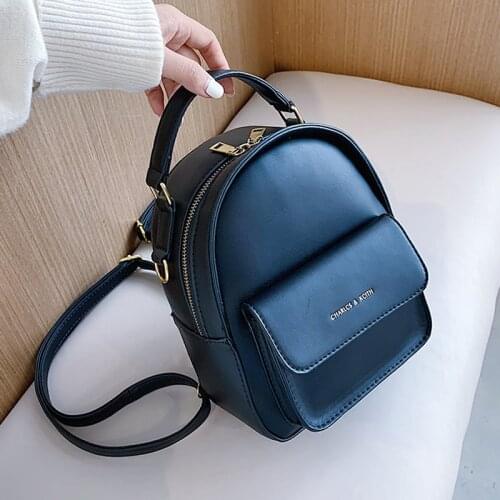 Women Backpack 2021 New PU leather Womens bag Teen Girls Backpacks Cute Animals School Female Small Bag