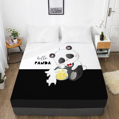 Cartoon Childrens Elastic fitted sheet bed sheet With An Elastic Band Mattress Cover Bed cover for kids baby Panda rabbit