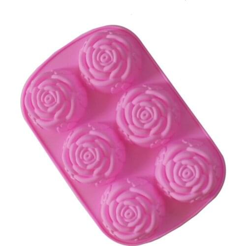 Cartoon Rose Silicone Handmade Soap Jelly Maker Creative Kitchen Baking Cake Mold Accessories LX8254