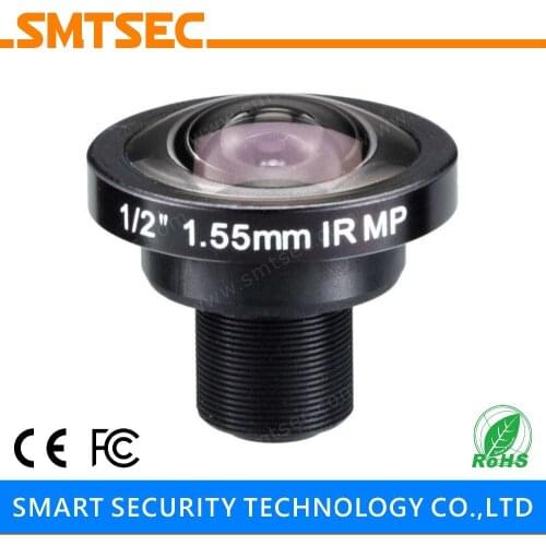 SL-RY155F20IR 1/2" F2.0 HD 5MP Megapixels Lens M12 1.55mm Fisheye Lens 185 Degrees Wide Angle CCTV Lens For Security Camera