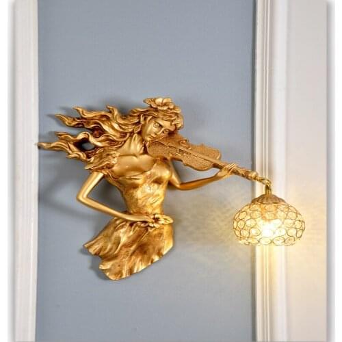 Modern Luxury Led Wall Lamp European Bedroom Crystal Decorative Lamp Living Room Bedroom Wall Lamp Household Indoor Lighting