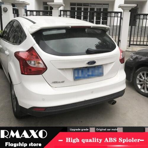 For Ford Focus Spoiler 2012-2014 Focus hatch-back High Quality ABS Material Car Rear Wing Primer Color Rear Spoiler