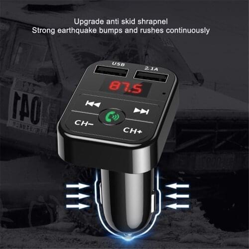 High Speed USB2.0 Charger 2.1A Car Accessories Handsfree Car Radio Kit Wireless Bluetooth5.0 FM Transmitter LED MP3 Player