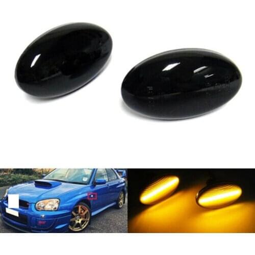 1 Pair Auto LED Turn Signal Lights Car Body Indicator Lamp For Subaru Impreza WRX Forester Led Leaf Plate Turn Signal Lights