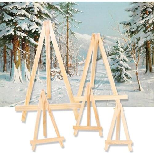 1pcs Mini Wood Painting Easel For Photo Painting Postcard Display Holder Frame Cute Desk Decor
