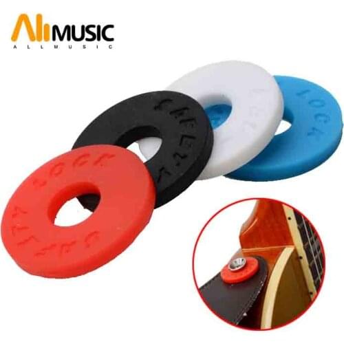 10PCS Multi Color Guitar Strap Block Rubber Safety Lock Washer for Acoustic Electric Guitar Bass Ukulele