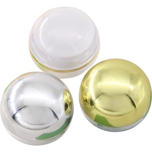 100Pcs 5g Round Cap Eye Shadow gold Empty Jar Pot Makeup Face Cream Container Portable Cosmetic Refillable Bottles