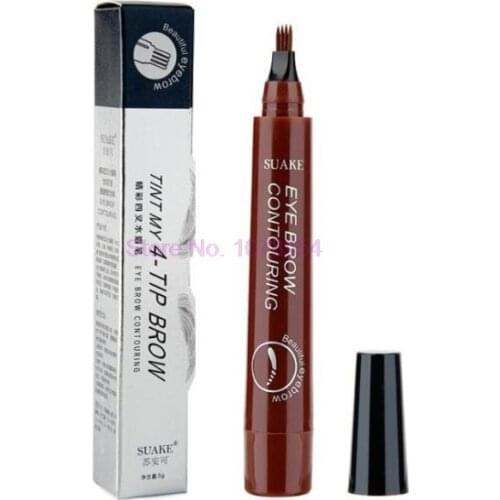 200pcs 5 Colors Waterproof Microblading Liquid Eyebrow Pencil Long Lasting Fork Tip Tattoo Tint Pen Eyebrow Dye For Eyebrows