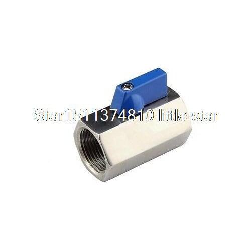 3/8" Female x Female BSPP Threaded 316 Stainless Steel Mini Ball Valve PN63