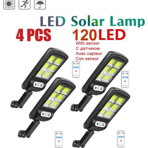 4pcs tabular oblong Outdoor Solar Lights Solar LED Light PIR Motion Sensor Garden Lamp Waterproof Sunlight Street Lamp For Count