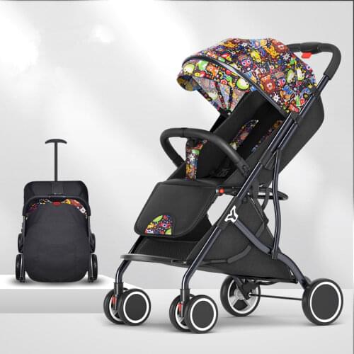 6Kg High Landscape Baby Stroller 3 in 1 Baby Wheelchair Portable Adjustable Pink Stroller Travel Pram Pushchair with Free Gifts