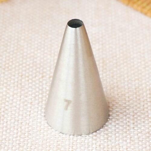 #7 Round Piping Tip Decorating Mouth Nozzle Pastry Tips Fondant Cake Decorating Sugarcraft Tool Bakeware Pull Line