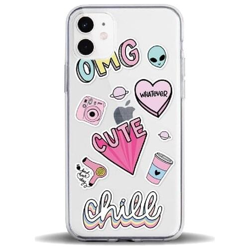 Summer Queen Good Vibes Stickers Case For iPhone 11 Pro 7Plus 7 12 8 8Plus X XS Max XR Soft Clear TPU Phone Case Cover Fundas
