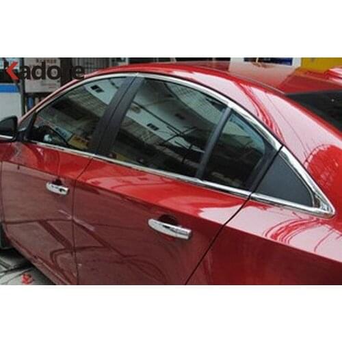 For Hyundai Solaris 2010 2011 2012 Stainless Steel Window Molding Cover Trim Garnish Styling Car Sticker Exterior Accessories